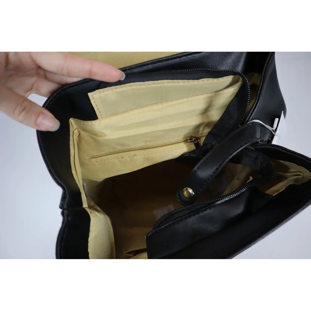 AR New‎ York Fashionable Embossed Backpack - Black
